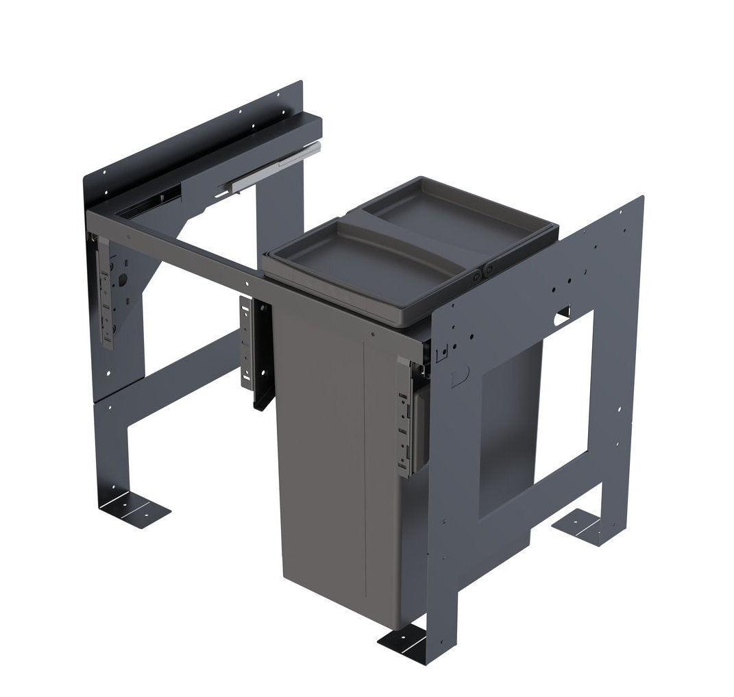 Wesco Abfallsammelsystem Pullboy Soft Fusion 480 K/600-1, anthrazit, 29 (1x29) Liter für 60 cm Schrank