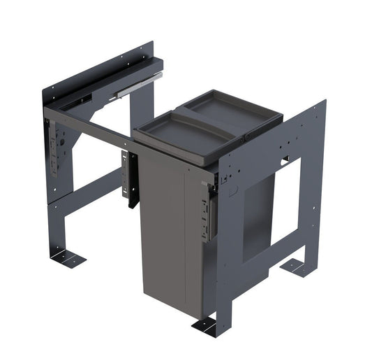 Wesco Abfallsammelsystem Pullboy Soft Fusion 480 K/600-1, anthrazit, 29 (1x29) Liter für 60 cm Schrank