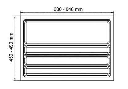 Besteckeinsatz SCOOPII 70 cm (B 600-640 x T 450-490 mm) / Mehrzweckeinsatz / Besteckkasten / Besteckeinsätze