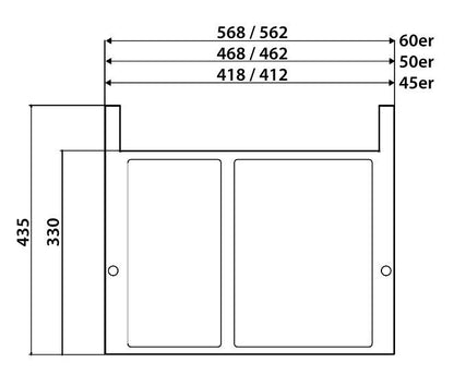 Wesco Abfallsorter Sortomaxx 28 (17+11) Liter mit Auszugstablar für 50 cm Schrankbreite / Abfalltrennsystem – Bild 2