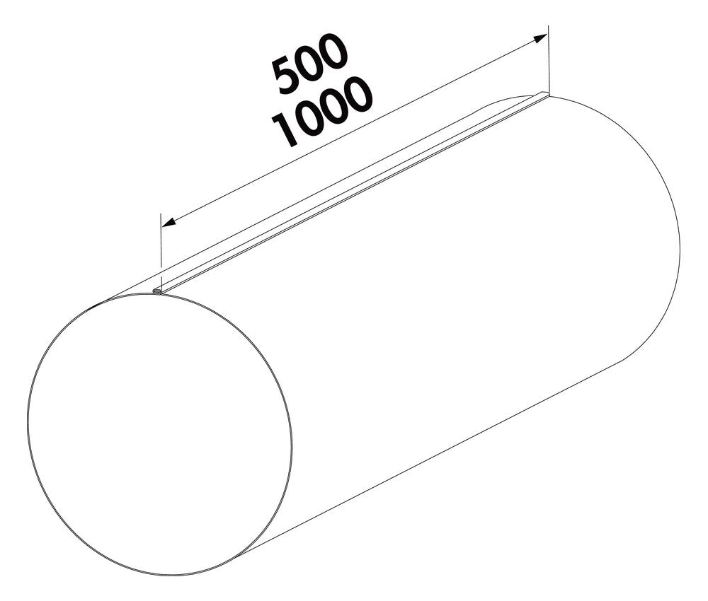 Lüftungsrohr SR-R 150 Rundrohr mit Innendurchmesser Ø 148 mm - kürzbar / COMPAIR STEEL flow 150 (System Ø 150) – Bild 2