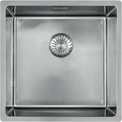 CARESSI 1-Becken Spüle CABLA 60510 ohne Hahnbank / ab 50 cm Schrankbreite / Einbauspüle / Edelstahlspüle