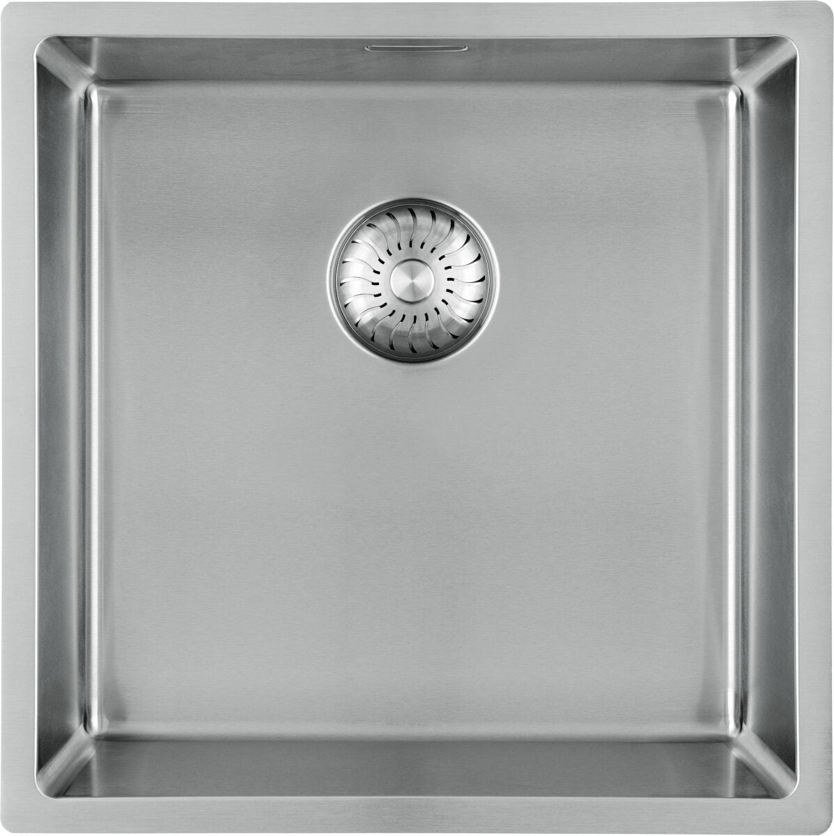 CARESSI 1-Becken Spüle CAPPO 60514 ohne Hahnbank / ab 50 cm Schrankbreite / Einbauspüle / Edelstahlspüle