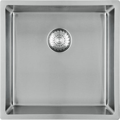 CARESSI 1-Becken Spüle CAPPO 60514 ohne Hahnbank / ab 50 cm Schrankbreite / Einbauspüle / Edelstahlspüle