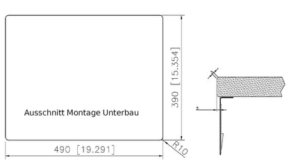 CARESSI 1-Becken Spüle CAPPO 60516 ohne Hahnbank / ab 60 cm Schrankbreite / Einbauspüle / Edelstahlspüle – Bild 5