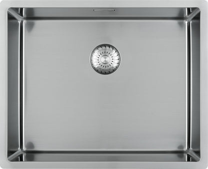 CARESSI 1-Becken Spüle CAPPO 60516 ohne Hahnbank / ab 60 cm Schrankbreite / Einbauspüle / Edelstahlspüle