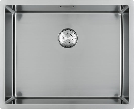 CARESSI 1-Becken Spüle CAPPO 60516 ohne Hahnbank / ab 60 cm Schrankbreite / Einbauspüle / Edelstahlspüle