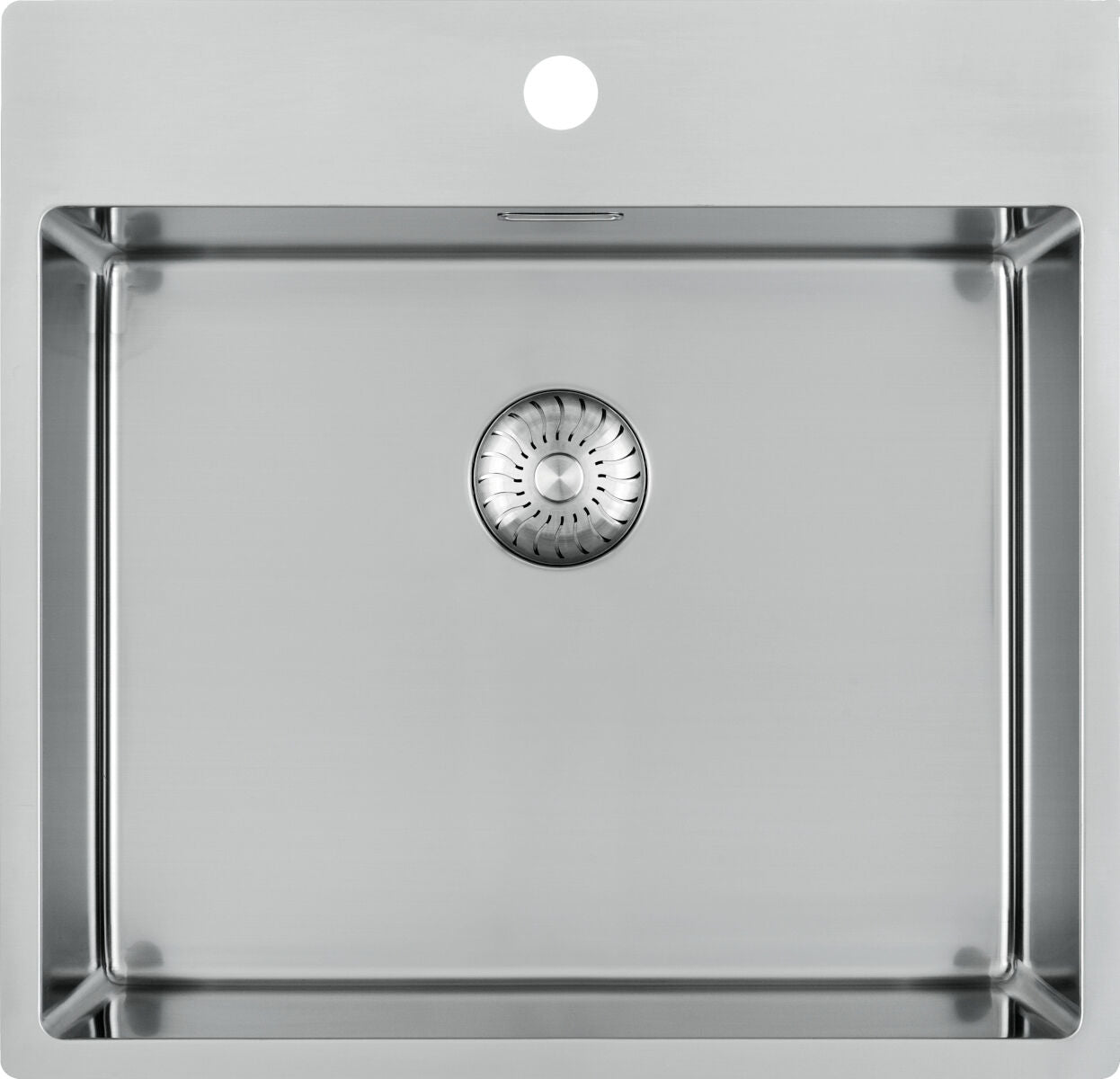 CARESSI 1-Becken Spüle CAPPO 60517 mit Hahnbank / ab 60 cm Schrankbreite / Einbauspüle / Edelstahlspüle