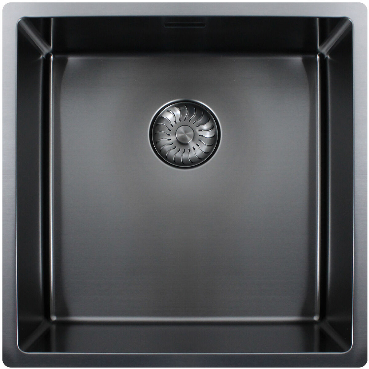 CARESSI Spüle CAPPO 60539 GUN METAL ohne Hahnbank / ab 50 cm Schrankbreite / Einbauspüle / Edelstahlspüle
