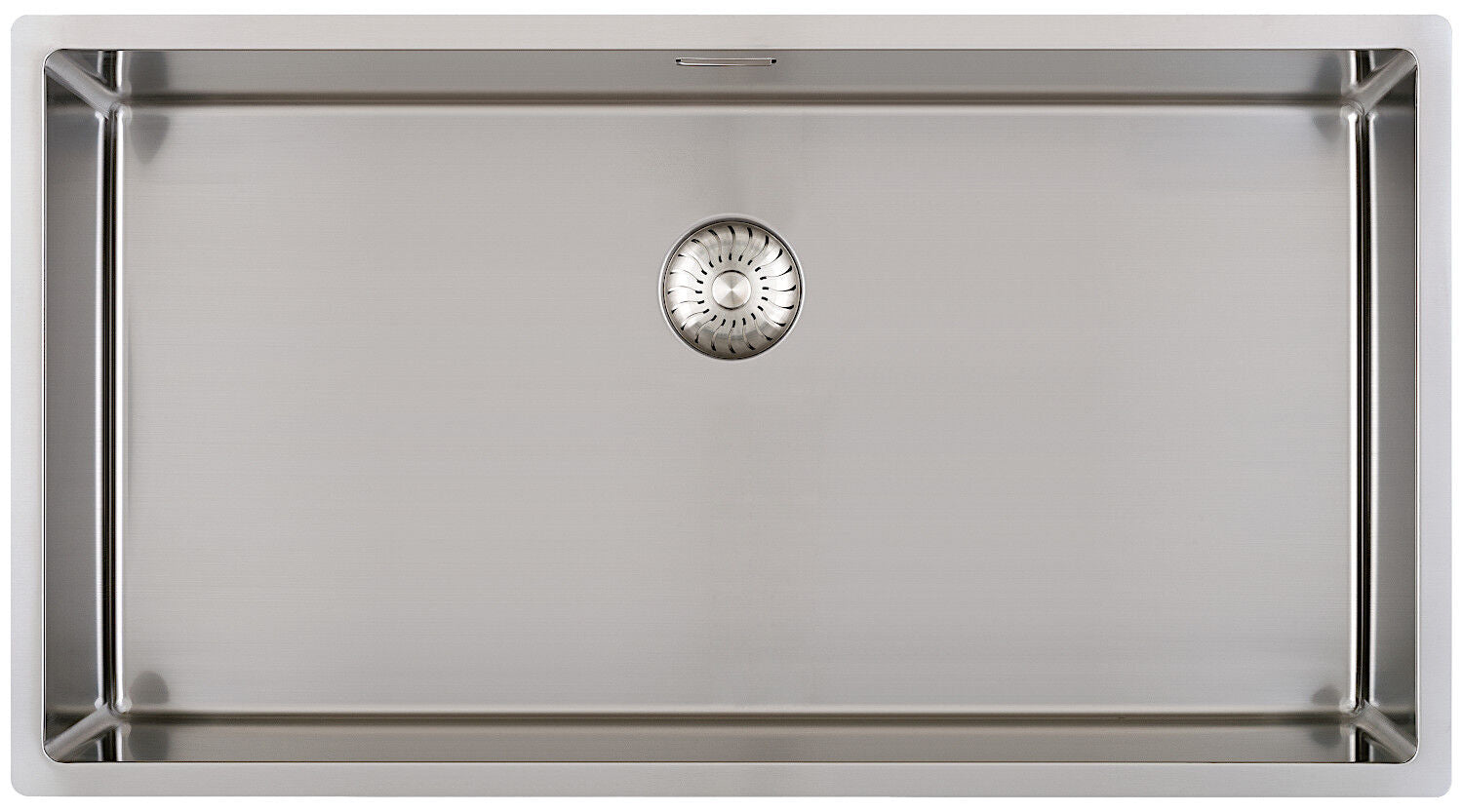 CARESSI Spüle CAPP74R10 mit Ab- und Überlaufgarnitur in Handbetätigung / ab 80 cm Schrankbreite / Einbauspüle