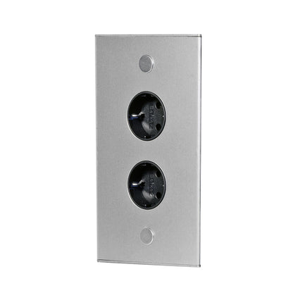 THEBO Energie-Ecksäule ST 3007-2 Aluminium - Schweizer Norm - 2 Steckplätze