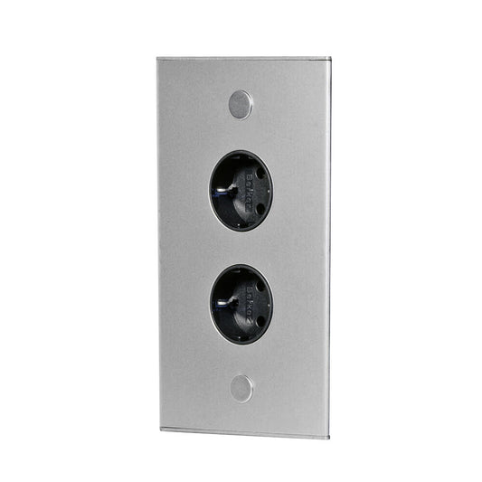 THEBO Energie-Ecksäule ST 3007-2 Aluminium - Schweizer Norm - 2 Steckplätze