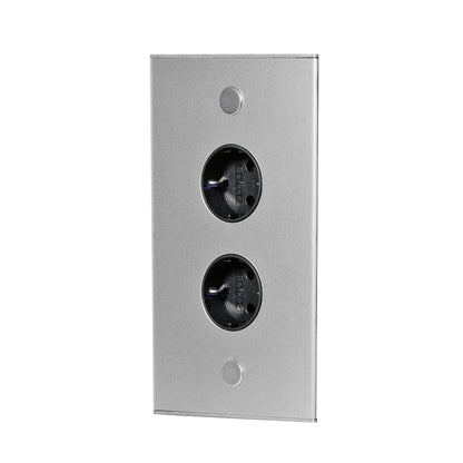 THEBO Energie-Ecksäule ST 3007-2 Aluminium - Schweizer Norm - 2 Steckplätze