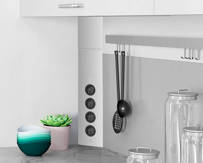 Energie-Ecksäule ST 3007 in EDELSTAHL, ALUMINIUM o. SCHWARZ mit 4 Steckplätzen / Mehrfachsteckdose / Ecksteckdose – Bild 6