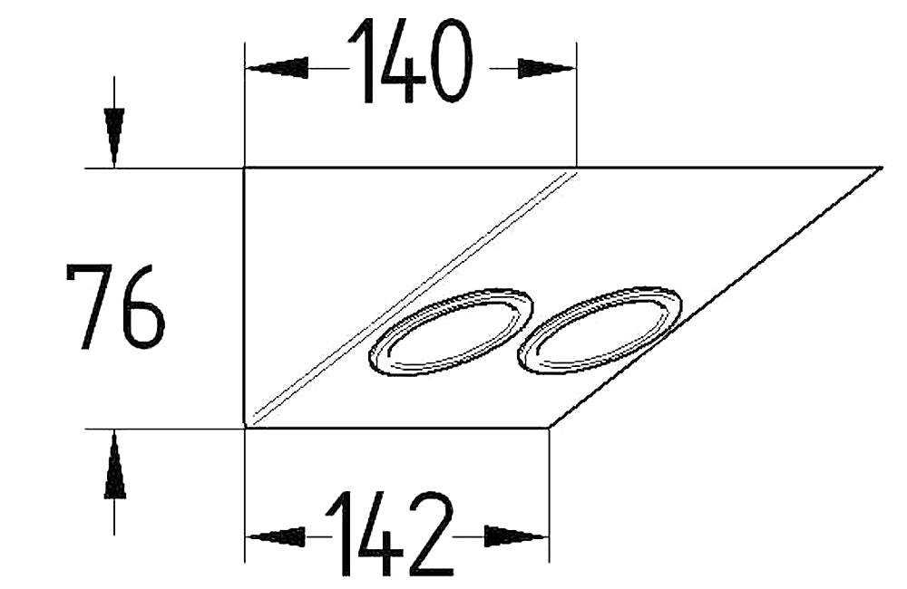 THEBO ST/2 889 SI Steckdosenelement 2-fach mit Schuko-Steckdosen / Edelstahl-Steckdosenleiste / Steckdosen / Winkelsteckdosen