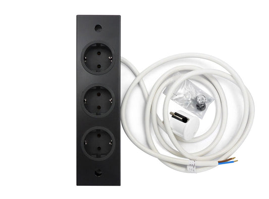 THEBO 3-fach Unterbausteckdose ST 3002 in EDELSTAHL oder SCHWARZ / THEBO Licht / Steckdosen / Schukostecker – Bild 6
