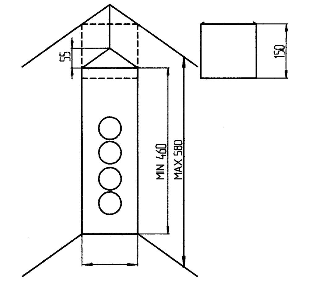 THEBO Energie-Ecksäule ST 3007 - Schweizer Norm - aus Edelstahl mit 4 Steckplätzen – Bild 2