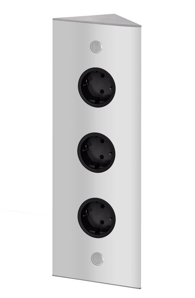 THEBO 3-fach Energie-Ecksäule ST 3007/320/3 / Ecksteckdosen / Steckdosenleiste / Steckdosen – Bild 5