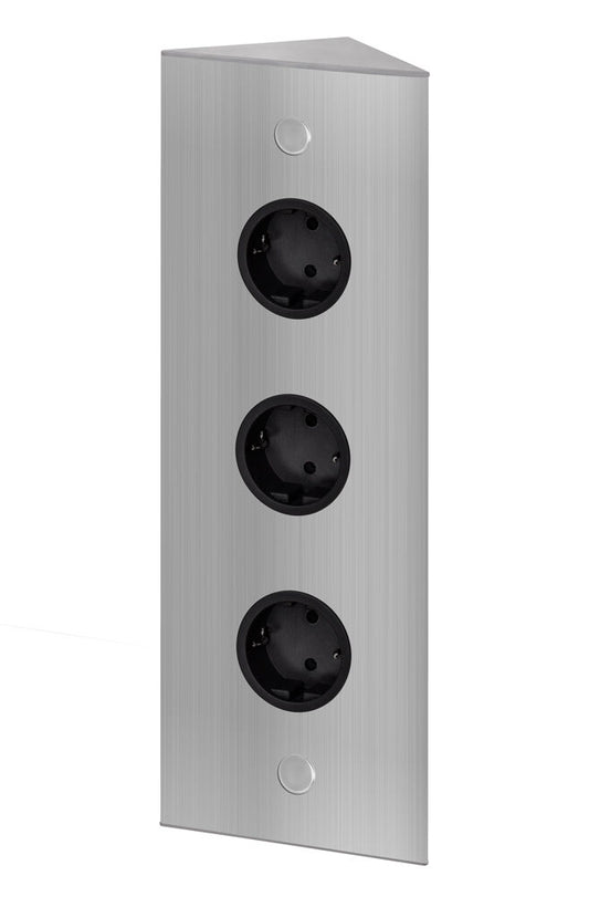 THEBO 3-fach Energie-Ecksäule ST 3007/320/3 / Ecksteckdosen / Steckdosenleiste / Steckdosen – Bild 4