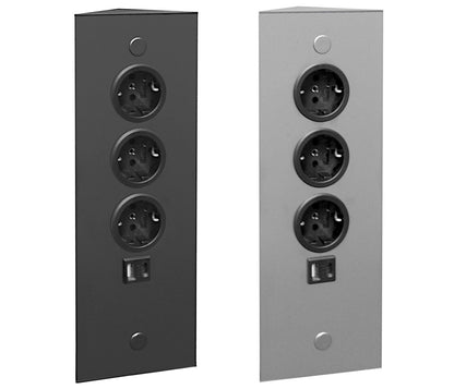 THEBO Energie-Ecksäule ST 3007/320/3 USB A und C / Ecksteckdosen / Steckdosenleiste / Steckdosen