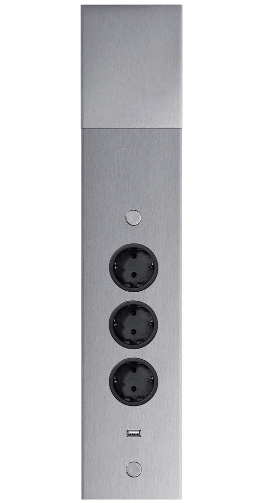 Energie-Ecksäule ST 3007 Deutsche Norm mit 3 Steckplätzen und USB Port
