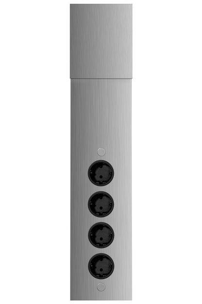 Energie-Ecksäule ST 3007 in EDELSTAHL, ALUMINIUM o. SCHWARZ mit 4 Steckplätzen / Mehrfachsteckdose / Ecksteckdose – Bild 9