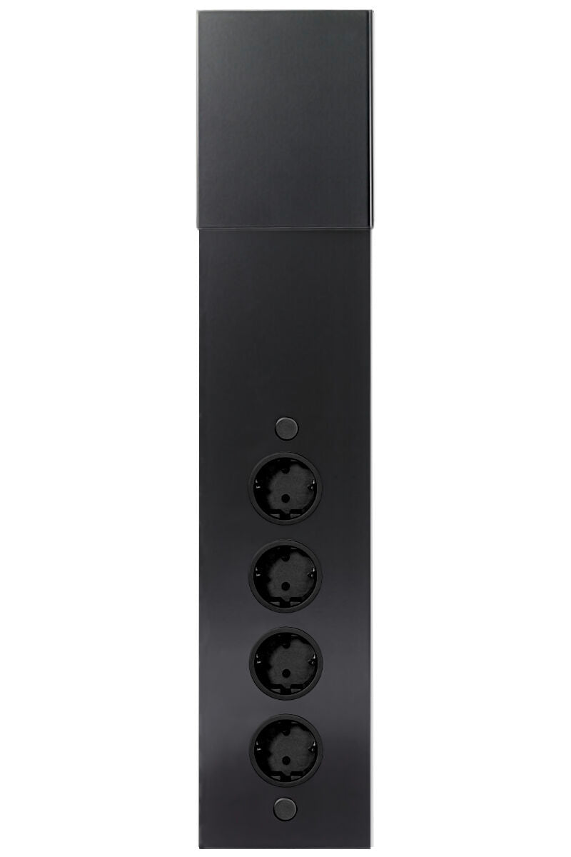 Energie-Ecksäule ST 3007 in EDELSTAHL, ALUMINIUM o. SCHWARZ mit 4 Steckplätzen / Mehrfachsteckdose / Ecksteckdose – Bild 7