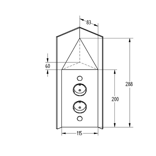 THEBO-Licht Steckdosenelement ST 3007C-CH Schweizer Norm mit zwei Anschlüssen