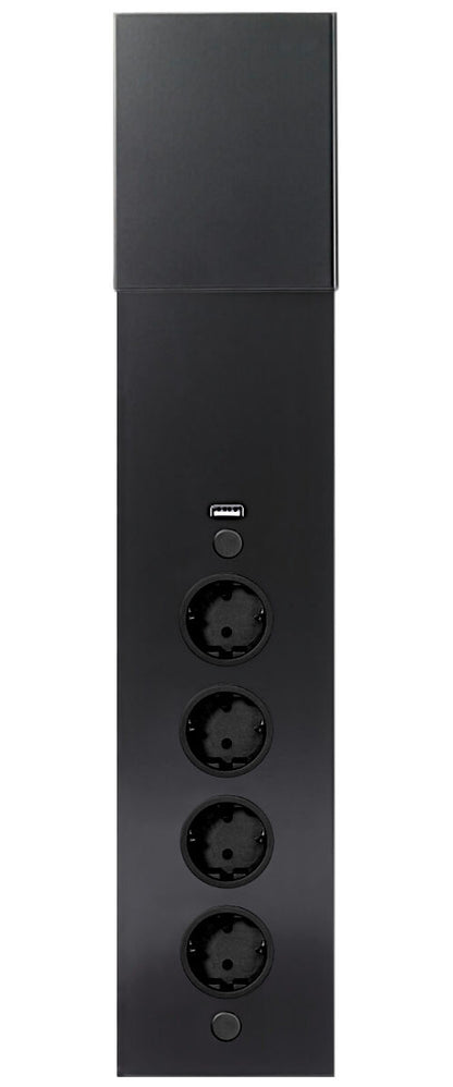 Energie-Ecksäule ST 3007 in EDELSTAHL oder SCHWARZ mit 4 Steckplätzen und USB Port / Mehrfachsteckdose / Ecksteckdose – Bild 6