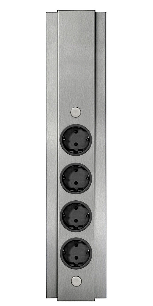 THEBO Energie-Ecksäule ST 3072/490 in Edelstahl oder Schwarz / Mehrfachsteckdose / Ecksteckdose – Bild 5