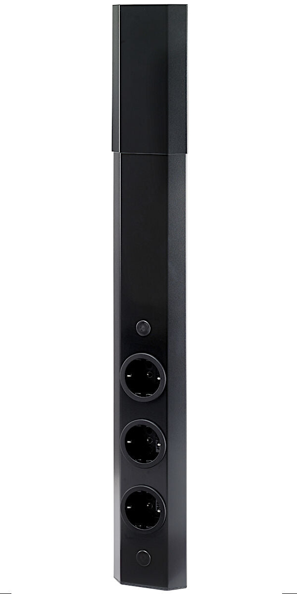 Energie-Ecksäule ST 3081/3 in EDELSTAHL oder SCHWARZ / Mehrfachsteckdose / Ecksteckdose – Bild 7