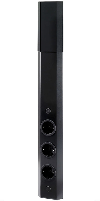 Energie-Ecksäule ST 3081/3 in EDELSTAHL oder SCHWARZ / Mehrfachsteckdose / Ecksteckdose – Bild 7