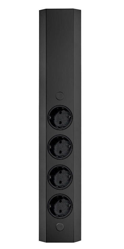 Energie-Ecksäule ST 3081/490 in EDELSTAHL oder SCHWARZ / Mehrfachsteckdose / Ecksteckdose – Bild 5