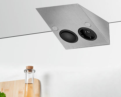 THEBO STS 889 SI Steckdosenelement 1-fach mit Schalter / Edelstahl-Steckdosenleiste / Steckdose / Winkelsteckdose – Bild 3