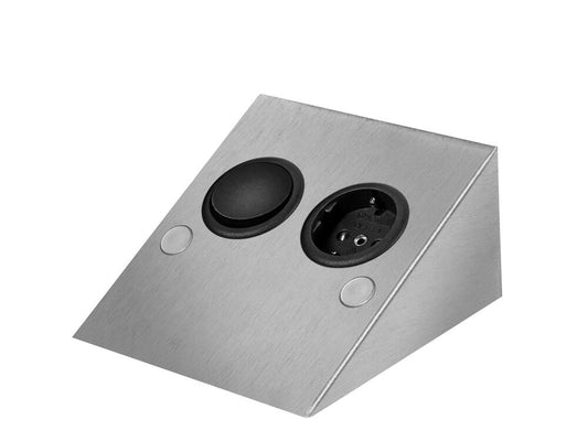 THEBO STS 889 SI Steckdosenelement 1-fach mit Schalter / Edelstahl-Steckdosenleiste / Steckdose / Winkelsteckdose – Bild 5