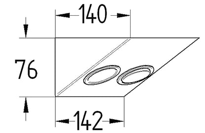 THEBO STS 889 SI Steckdosenelement 1-fach mit Schalter / Edelstahl-Steckdosenleiste / Steckdose / Winkelsteckdose