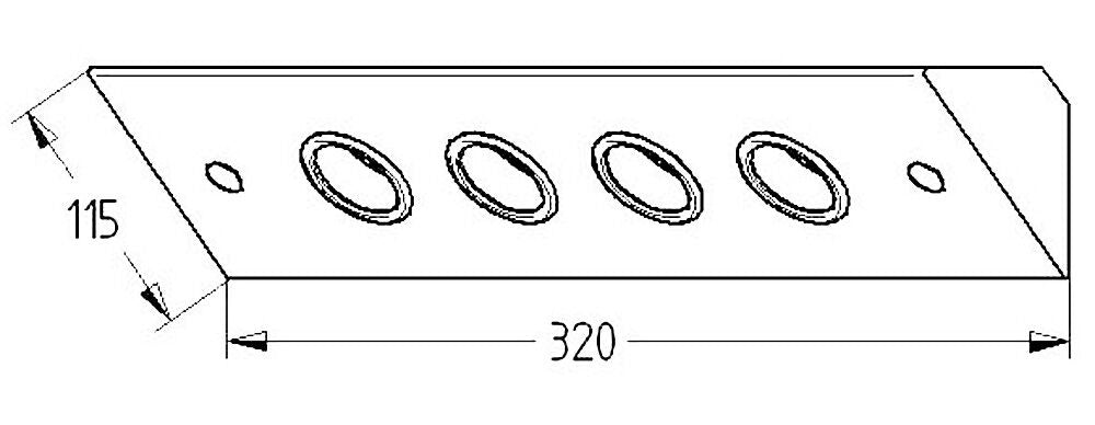 THEBO 4-fach Energie-Ecksäule ST 3007/320 in Säulenform / Ecksteckdosen / Steckdosenleiste / Steckdosen – Bild 2