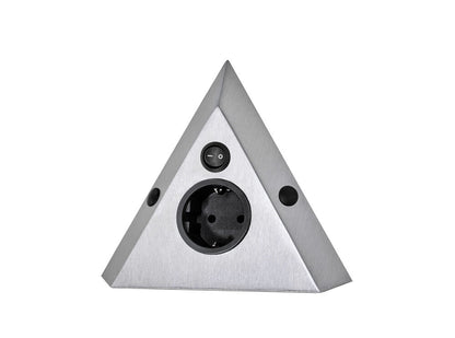 THEBO-Licht Ecksteckdose STS 3007-D 1-fach aus Edelstahl mit Schalter / Ecksteckdosen / Edelstahl-Steckdosenleiste /…