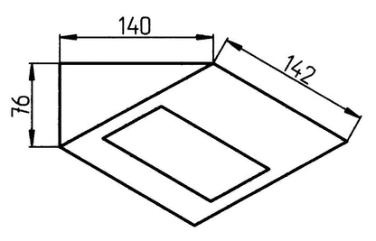 THEBO Type STS 889 Edelstahl Stekdosenelement / Steckdosenelement / Steckdose / Winkelsteckdose – Bild 2