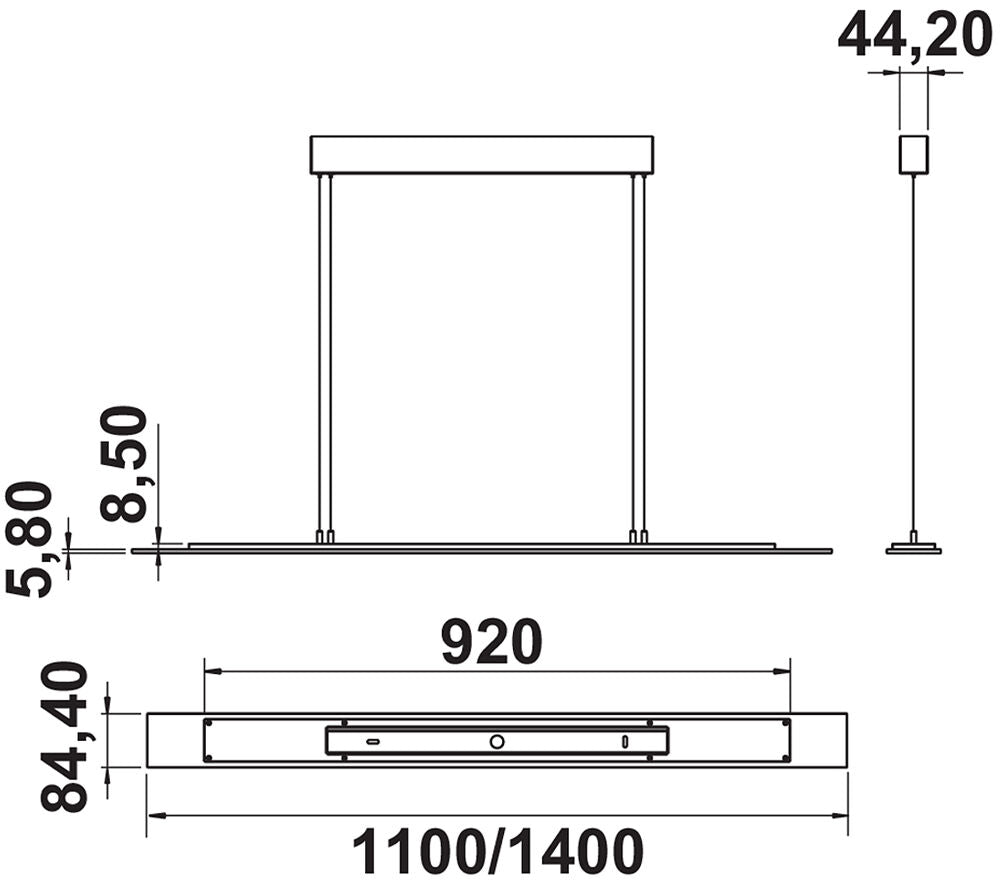 SUN Pendel LED mit Edelstahlgehäuse und 6 mm ESG-Glas opal weiß / Hängeleuchte / Pendelleuchte – Bild 2