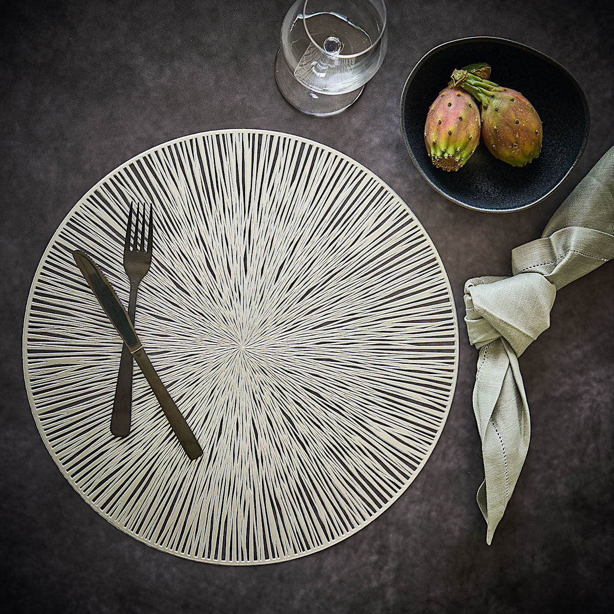 ZELLER 27123 Platzset, Kunststoff, SILBER, ca. Ø 38 cm