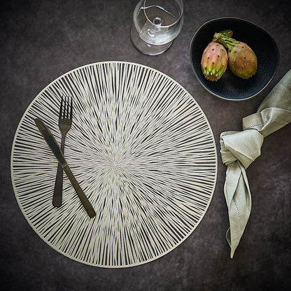 ZELLER 27123 Platzset, Kunststoff, SILBER, ca. Ø 38 cm
