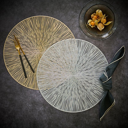 ZELLER 27124 Platzset, Kunststoff, GOLD, ca. Ø 38 cm