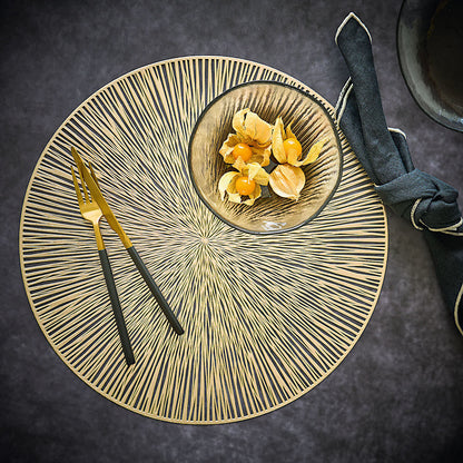 ZELLER 27124 Platzset, Kunststoff, GOLD, ca. Ø 38 cm