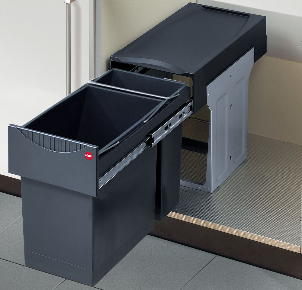 HAILO 3666111 TANDEM Abfallsorter 31 (24+7) Liter ab 30 cm Schrankbreite / Abfalltrennsystem – Bild 3