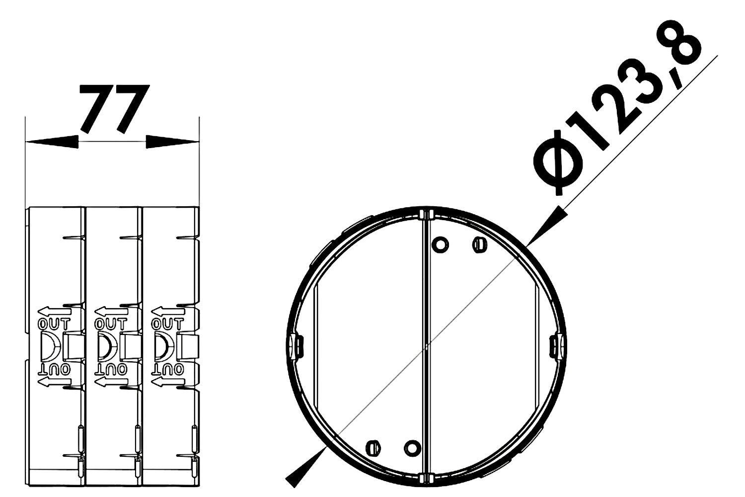 Wärmerückhaltesystem THERMOBOX 125 zum Nachrüsten bestehender Naber-Mauerkästen / Compair flow 125 (System Ø 125) – Bild 2
