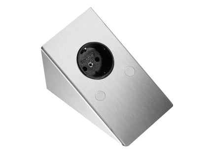 THEBO Type ST 689 Edelstahl Stekdosenelement / Steckdosenelement / Steckdose / Winkelsteckdose