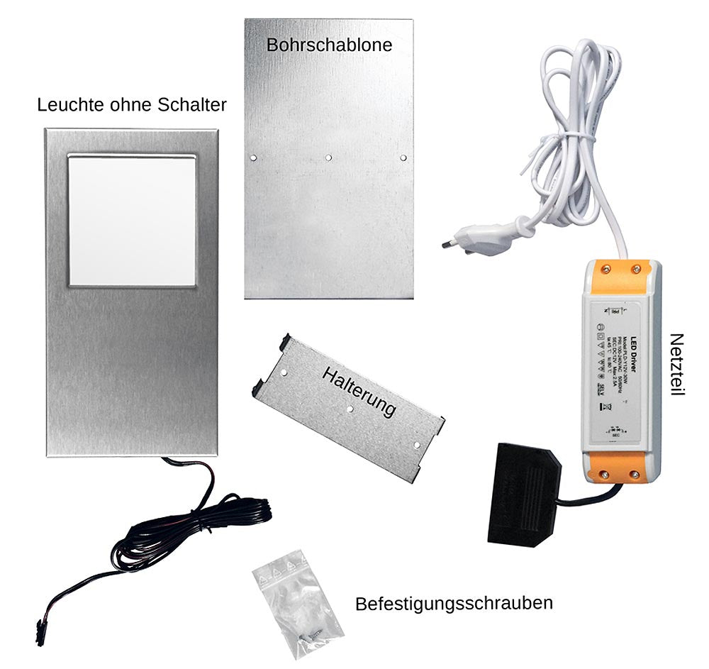THEBO LED Leuchten-Set TADEO XL 3000K warmweiß ohne Hauptschalter