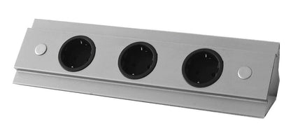 THEBO Energie-Ecksäule ST 3072/320/3 aus Edelstahl mit 3 Steckplätzen / Schuko-Steckdose – Bild 3