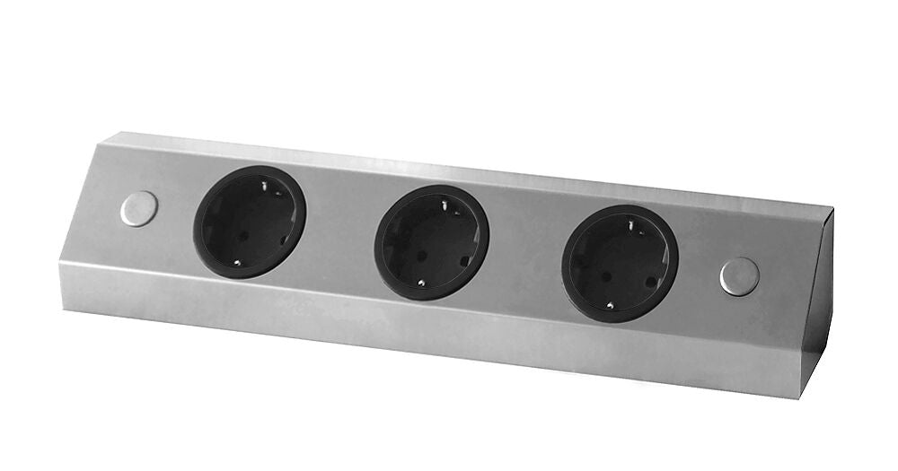 THEBO Energie-Ecksäule ST 3081/320 mit drei Schuko-Steckplätzen / Mehrfachsteckdose / Ecksteckdose – Bild 3